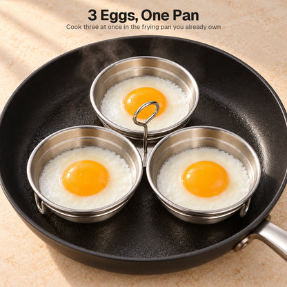 Stainless Steel 3-Cup Egg Poacher