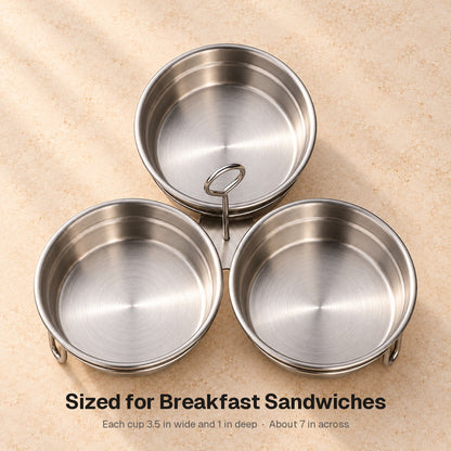 Stainless Steel 3-Cup Egg Poacher