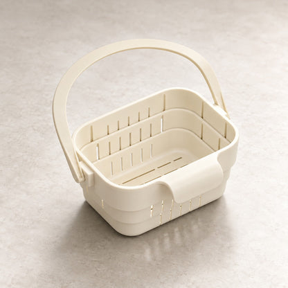 Hanging Sink Strainer Basket in creamy white