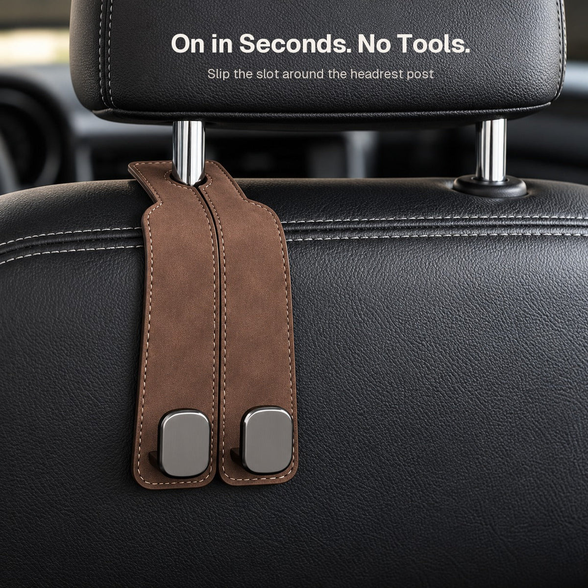 Dual-Hook Car Seat Back Organizer